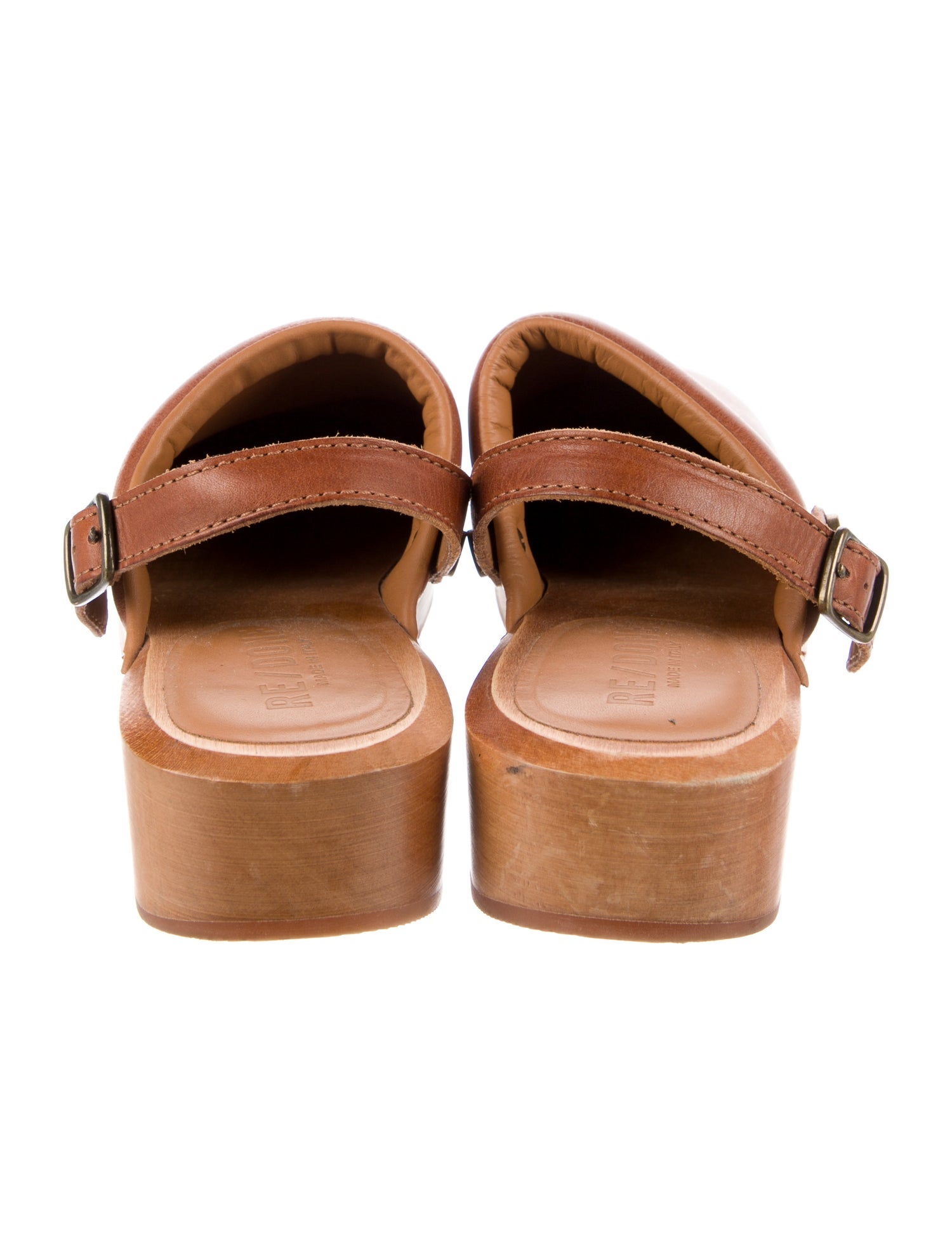 RE/DONE Leather Slingback Flats